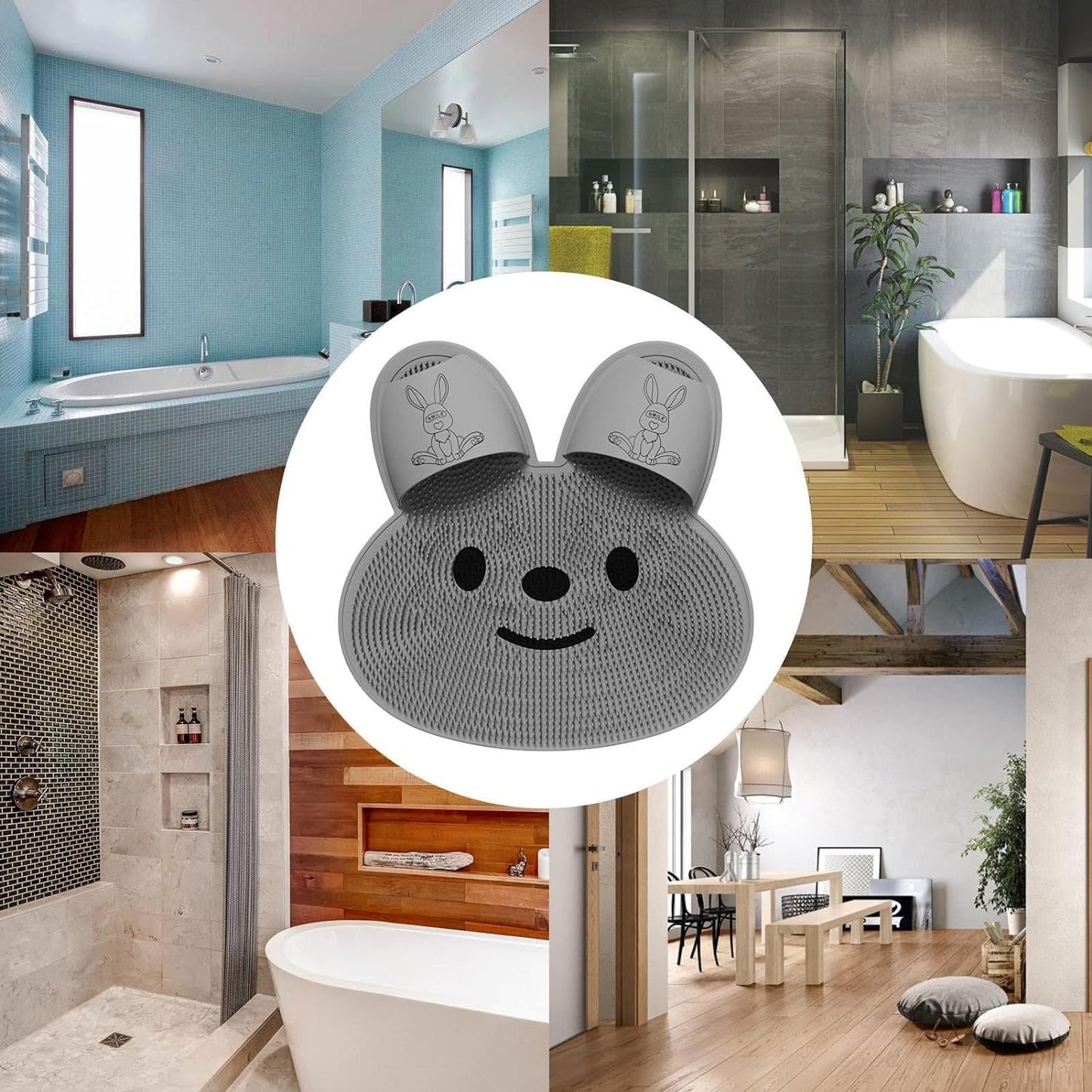 Bunny Anti-Slip Foot Scrubber Shower Mat 🐰