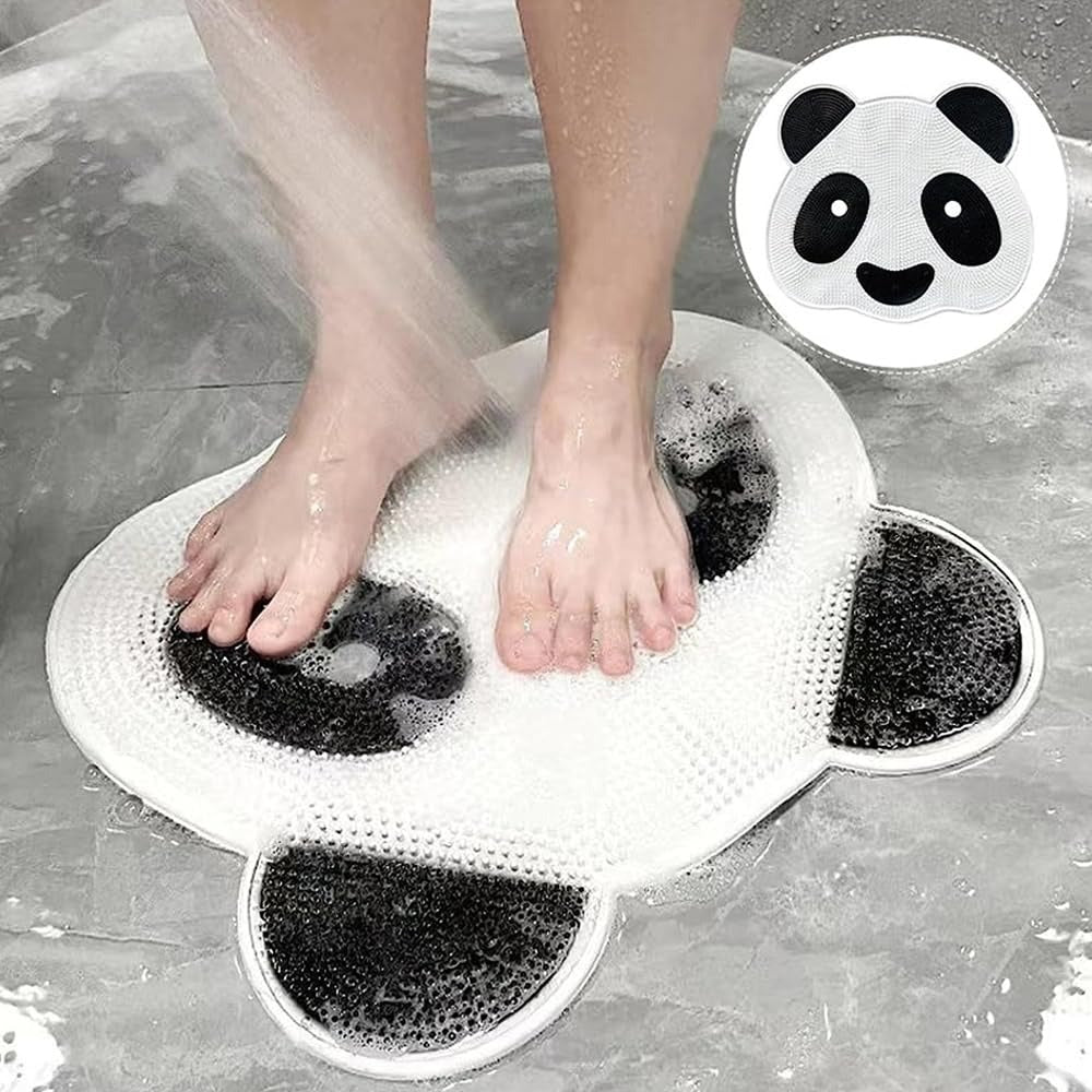 Panda Anti-Slip Foot Scrubber Shower Mat 🐼